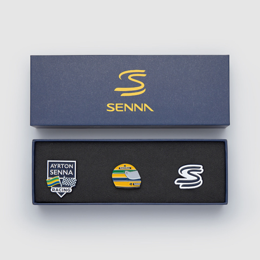 Ayrton Senna Pin-Anstecker-Set